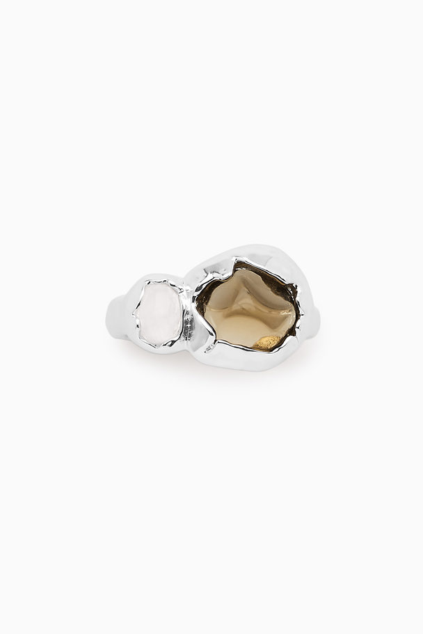 COS Semi-precious Stone Pinky Ring Silver