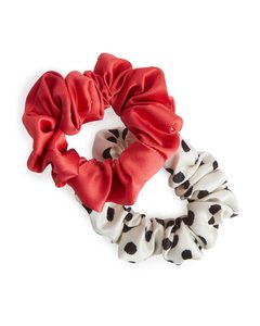 Scrunchies Red/off White