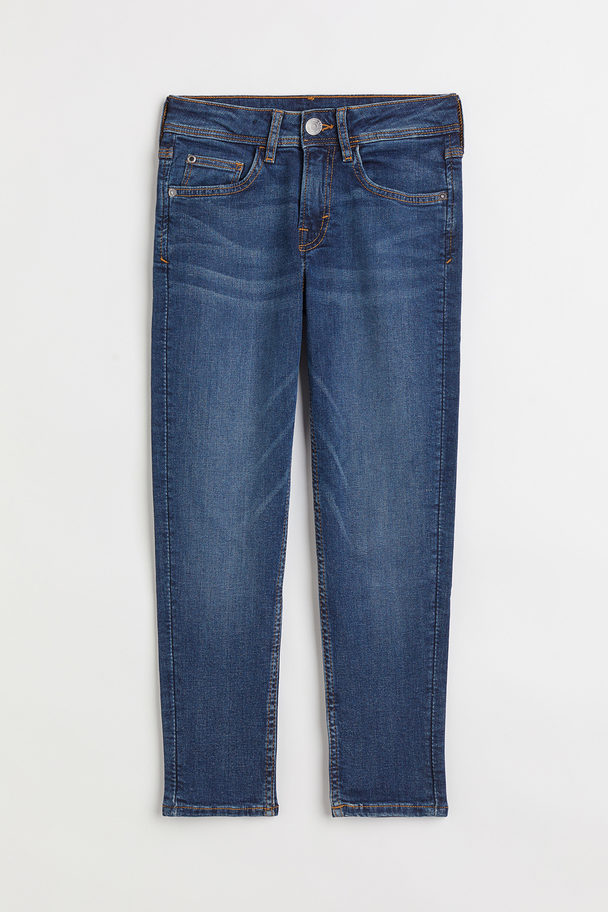 H&M Relaxed Tapered Fit Jeans Donker Denimblauw
