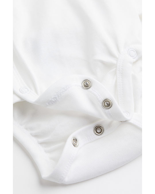 H&M 5-pack Cotton Bodysuits White