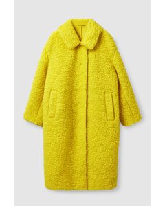 Wool Teddy Coat Yellow