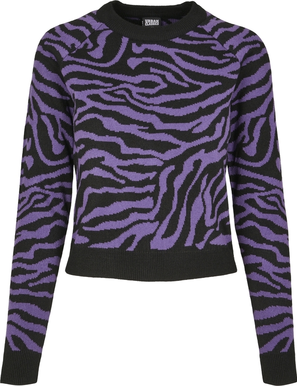 Urban Classics Damen Ladies Short Tiger Sweater