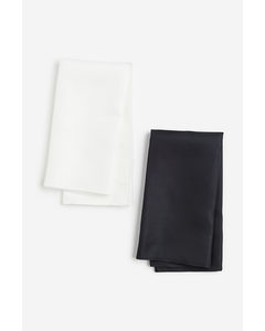 2er-Pack Taschentücher Schwarz/Weiß