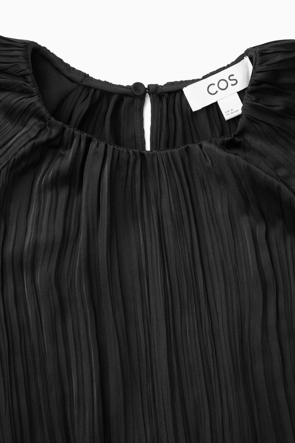 COS Plissé Long-sleeved Blouse Black