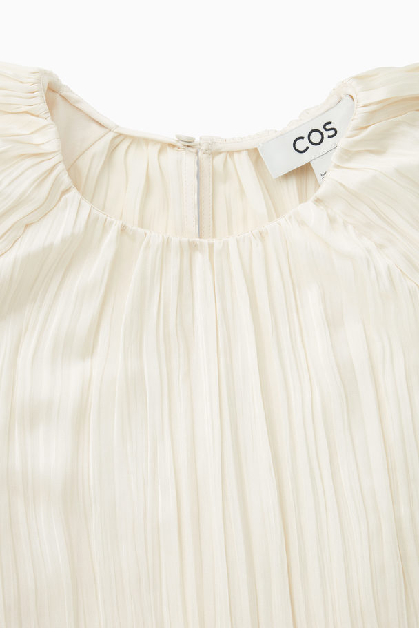 COS Plissé Long-sleeved Blouse Ivory