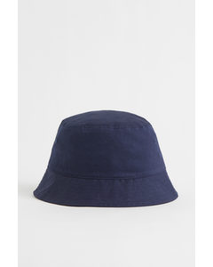 Cotton Twill Bucket Hat Navy Blue