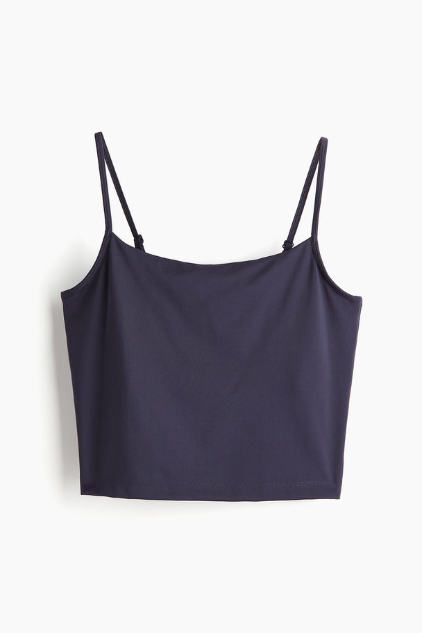 H&M DryMove™ Kurzes Sport-Tanktop Marineblau