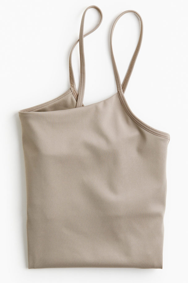 H&M DryMove™ Kurzes Sport-Tanktop Beige