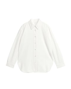 Cotton Lyocell Denim Overshirt White