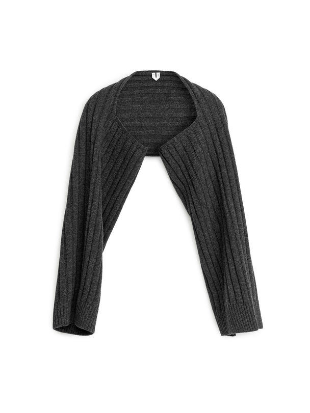 ARKET Knitted Merino Bolero Dark Grey