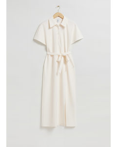 Mid-length Polo Dress Cream
