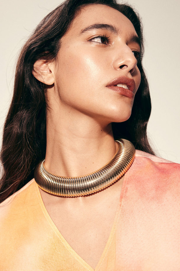 H&M Elastische Halskette Goldfarben