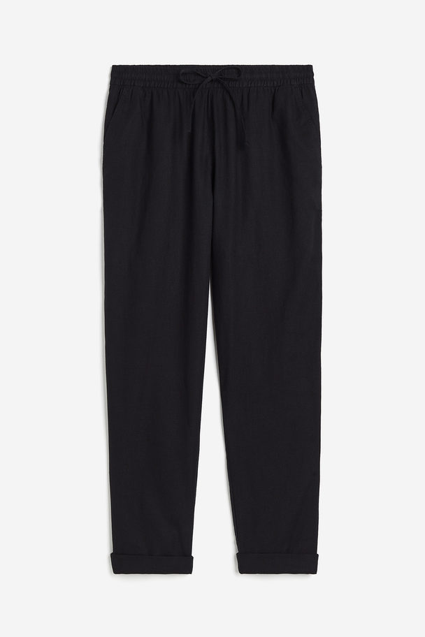 H&M Joggpants aus Leinenmix Schwarz