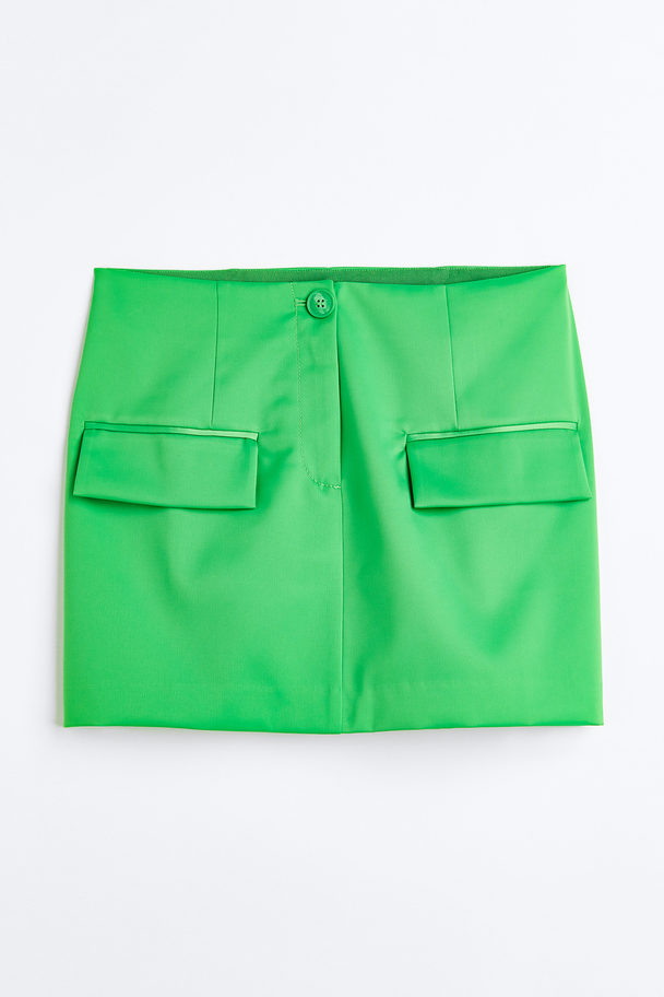 H&M Mini Skirt Bright Green