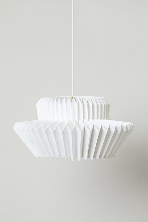 H&M HOME Pleated Paper Pendant Lamp White