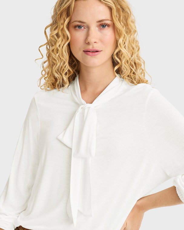 Newhouse Tie Collar Top