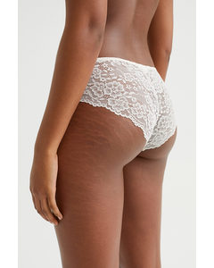 5-pack Lace-trimmed Hipster Briefs Beige