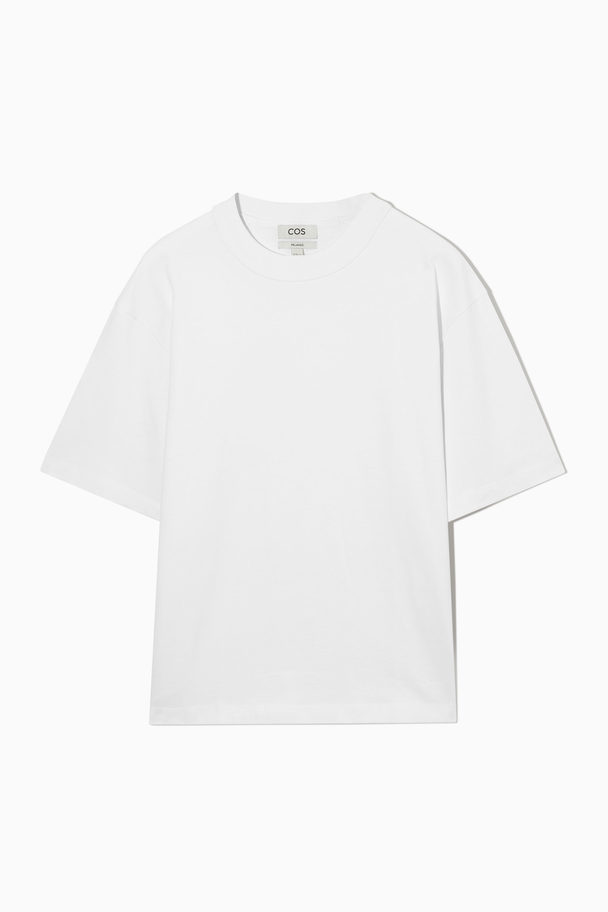 COS Relaxed-fit Mock-neck T-shirt White
