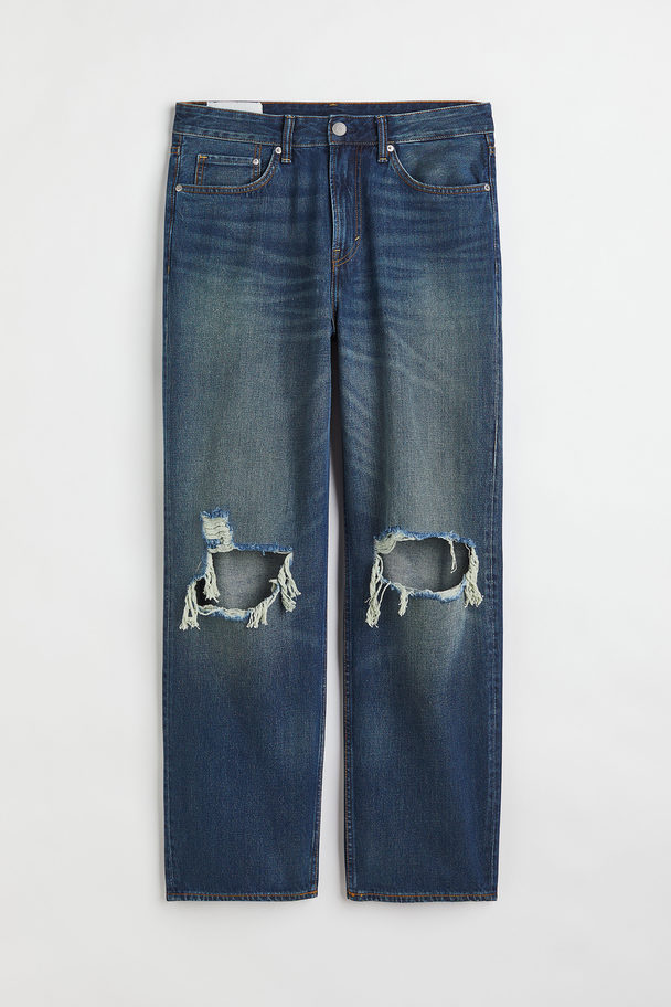 H&M Loose Jeans Denim Blue