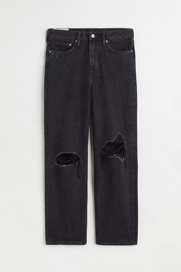 H&M Loose Jeans Sort
