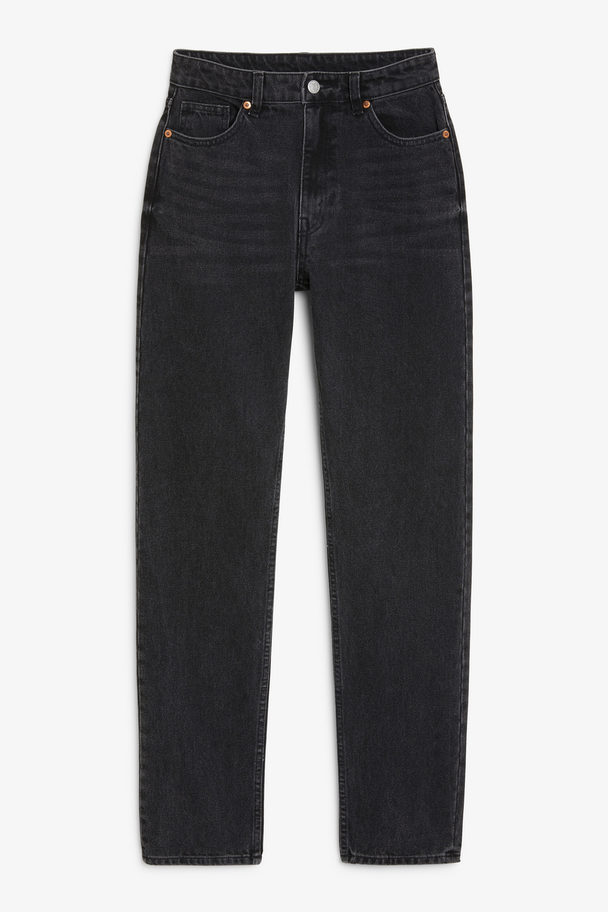 Monki Moluna Jeans in verwaschenem Schwarz Schwarz