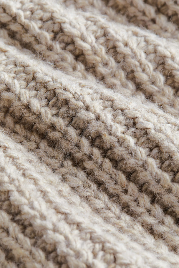 H&M Rib-knit Jumper Beige