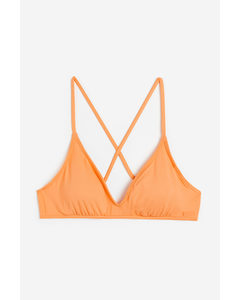Beach Classics Triangle Bikini Top Orange