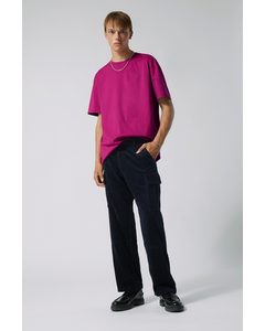 Joel Relaxed Cargo Trousers Navy Blue