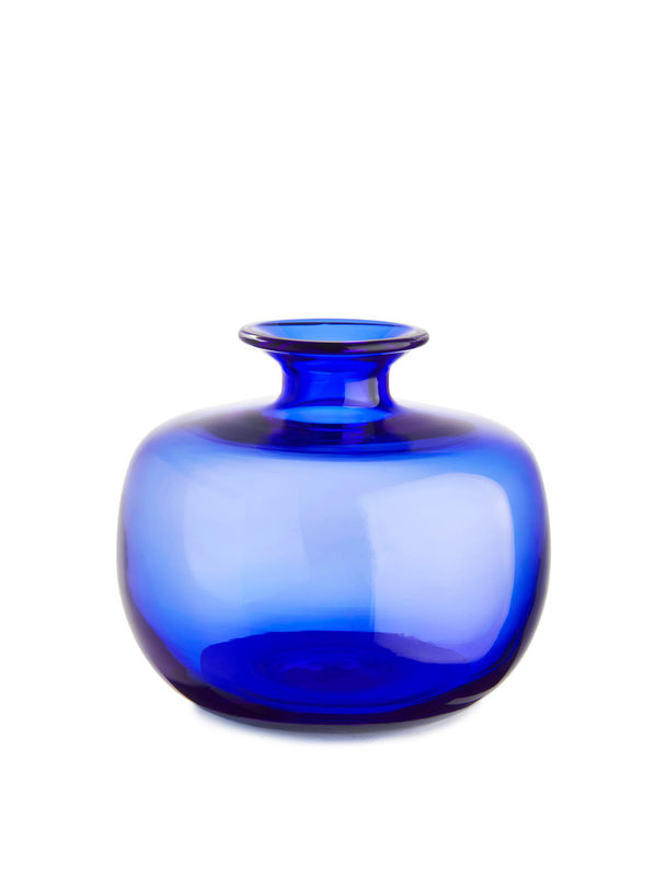 ARKET Glass Vase 9 Cm Bright Blue