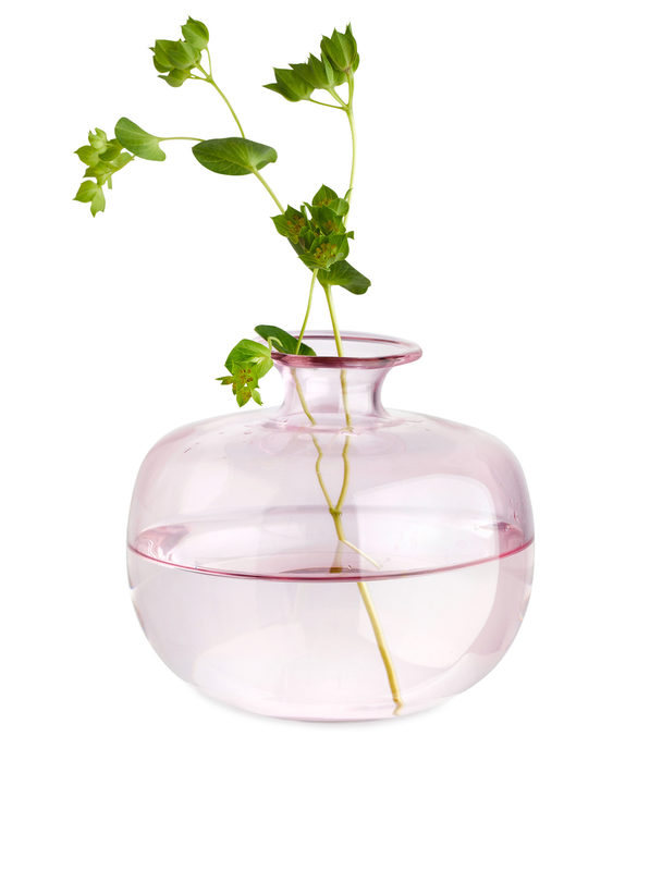 ARKET Glass Vase 9 Cm Pink