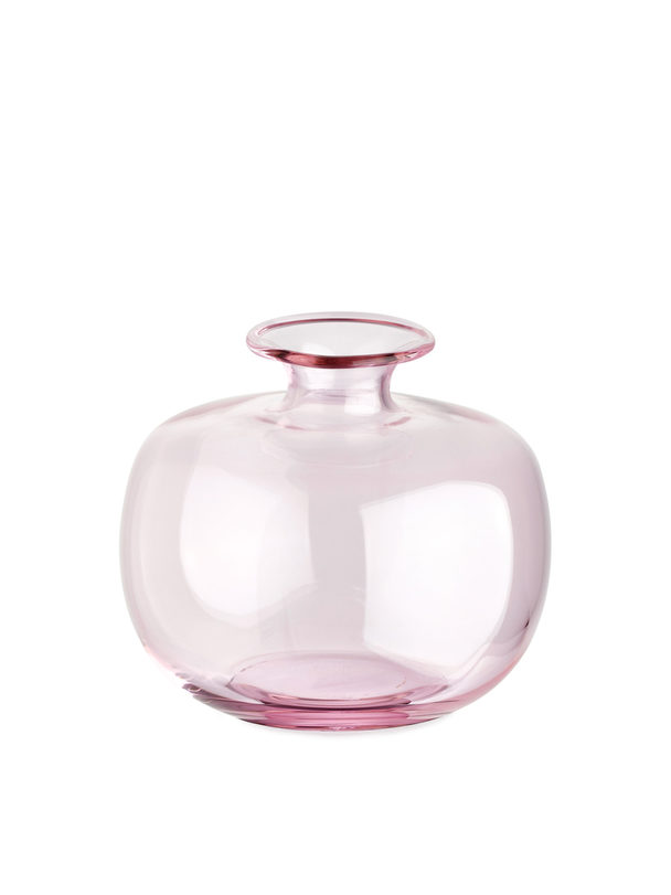ARKET Glass Vase 9 Cm Pink