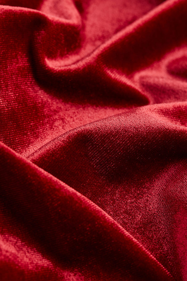 H&M Mama Velour Wrap Dress Red