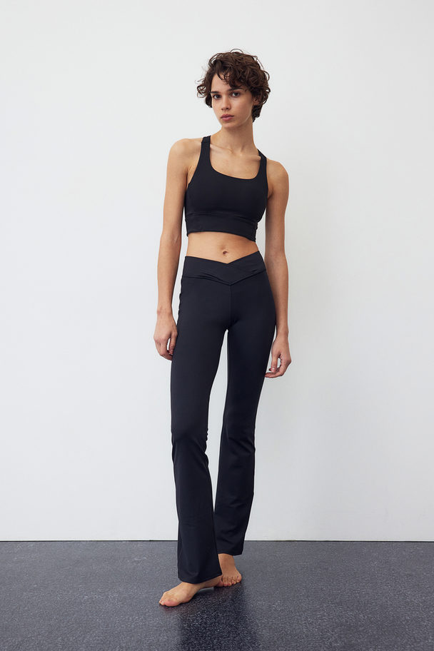 H&M Softmove™ Flared Sports Leggings Black