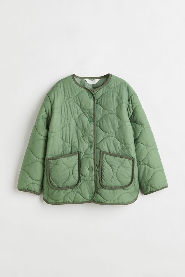 H&M Quilted Jacket Green