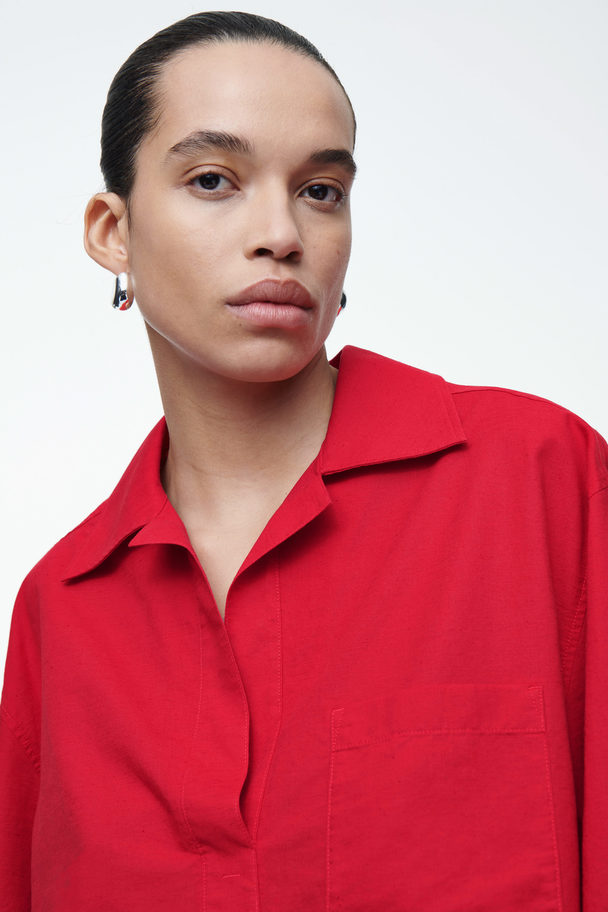 COS Short-sleeved Resort Shirt Red