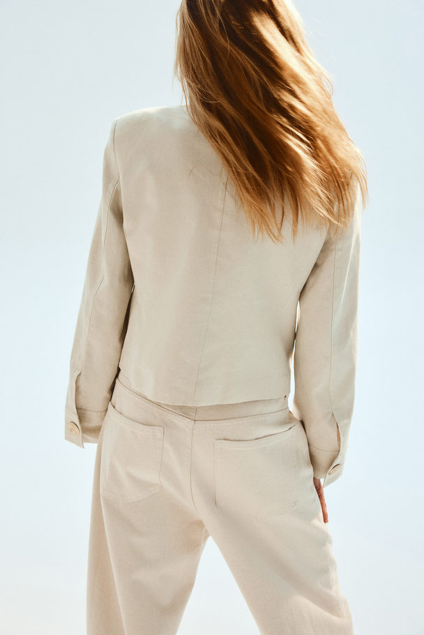 H&M Leinenblazer Hellbeige