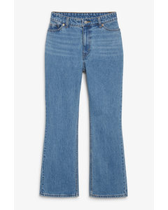 Blå Nori Kickflare-jeans Mellemblå