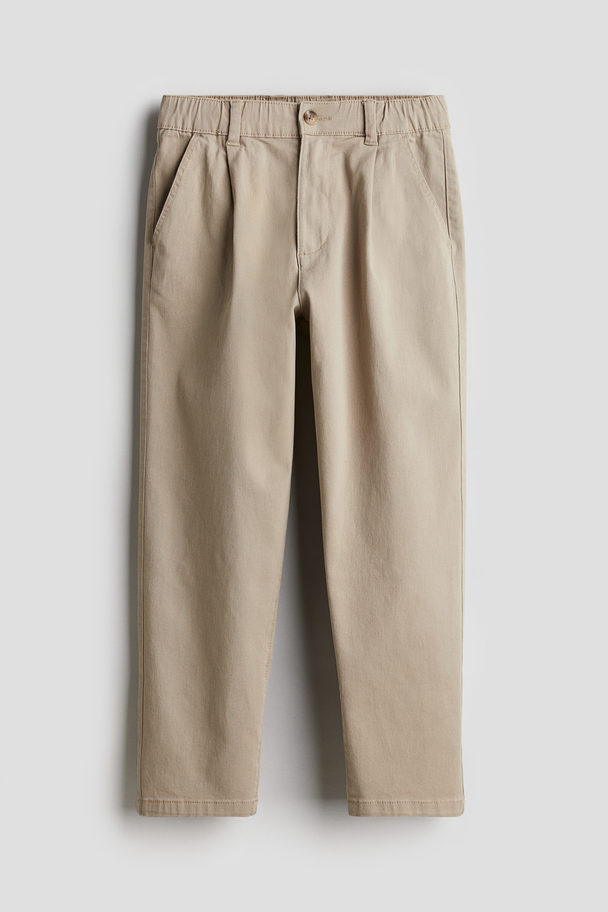 H&M Cotton Twill Chinos Beige