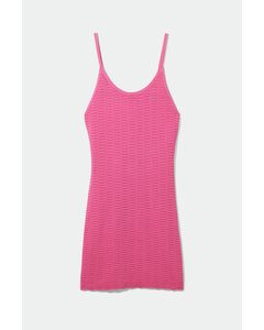 Bubble Knit Dress Pink