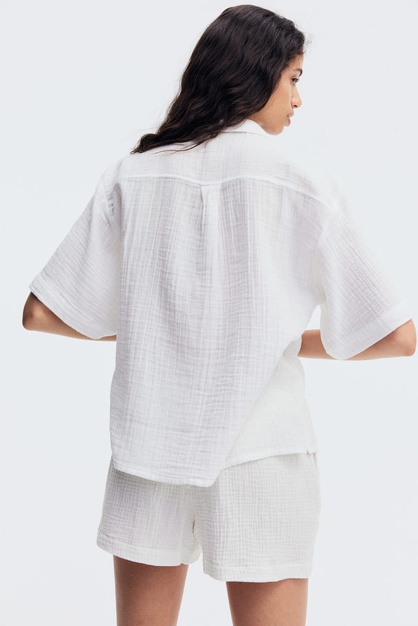 H&M Muslin Shirt White