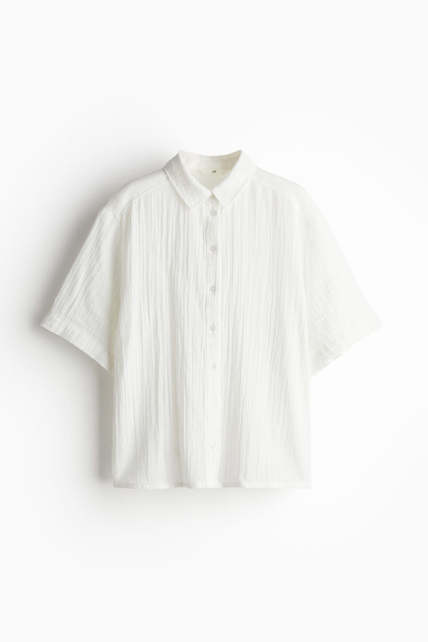 H&M Muslin Shirt White