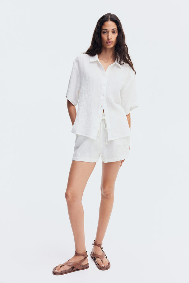 H&M Muslin Shirt White