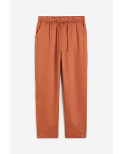 Lyocell-blend Trousers Rust Orange