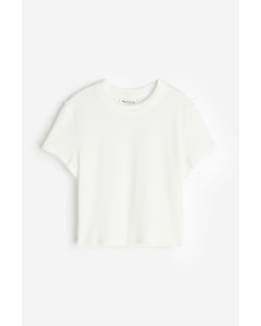 Drymove™ Cropped Sports Top White