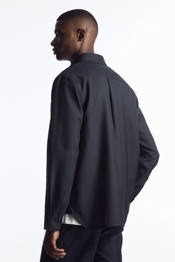 COS Relaxed Utility Shirt Navy