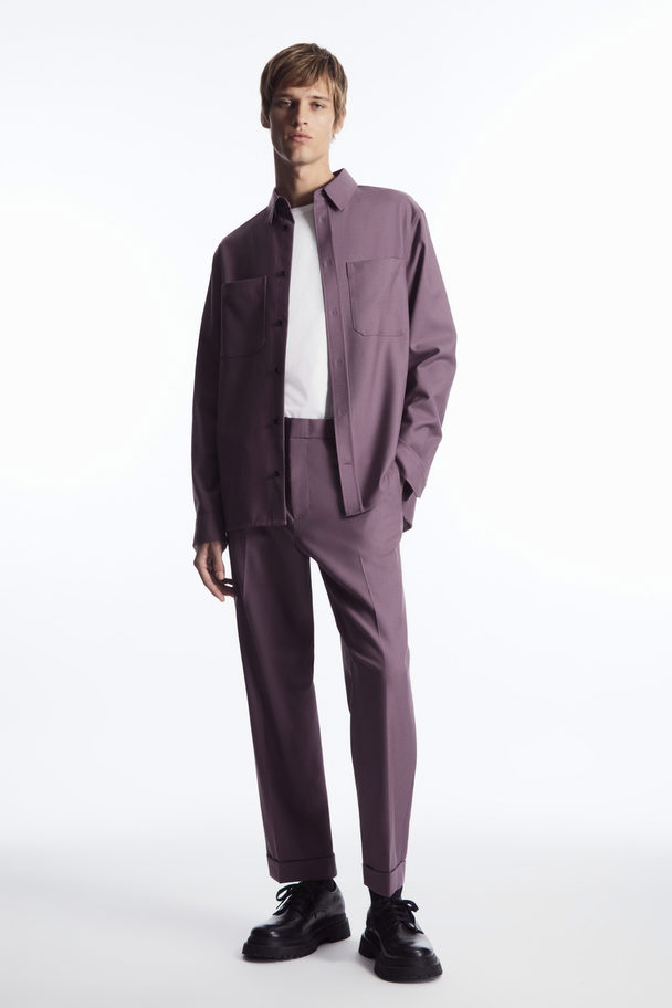 COS Relaxed Utility Shirt Purple