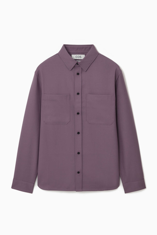 COS Relaxed Utility Shirt Purple