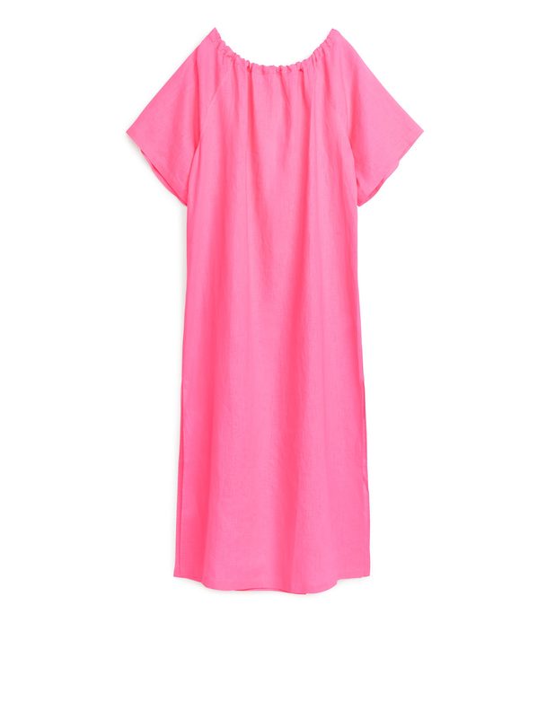 ARKET Linen Dress Pink