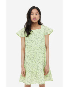 Tiered Dress Light Green/floral