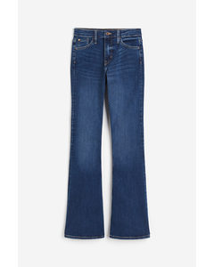 Flared Ultra High Jeans Dunkles Denimblau
